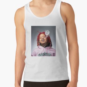 smoke and red curly hair Tank Top RB1602 product Offical Trippie Redd Merch