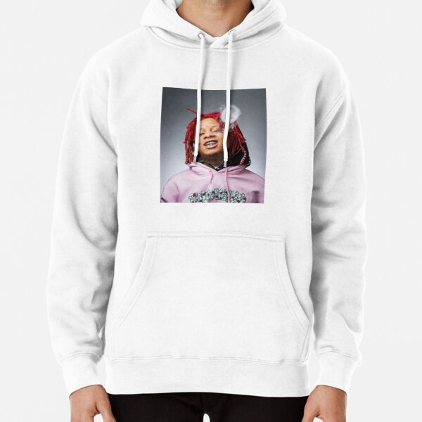 smoke and red curly hair Pullover Hoodie RB1602 product Offical Trippie Redd Merch