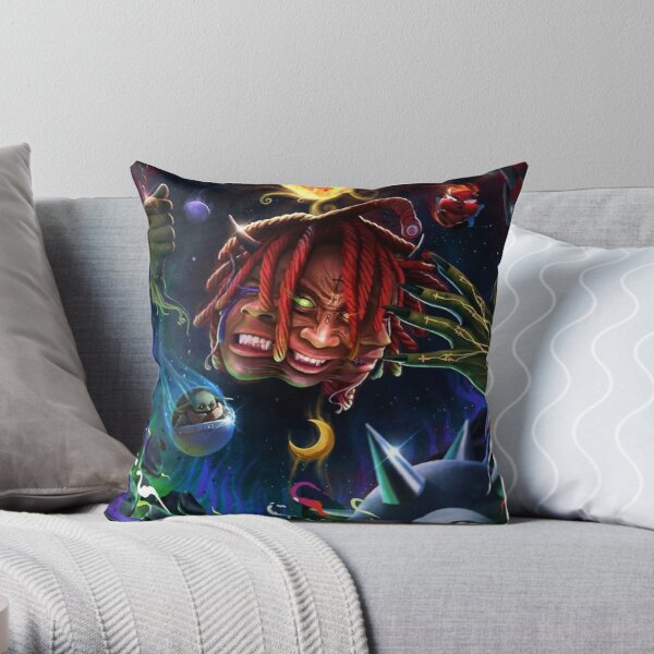 the king trippies Throw Pillow RB1602 product Offical Trippie Redd Merch